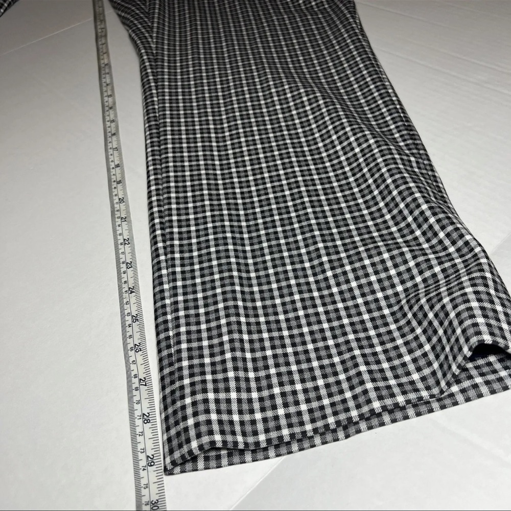 J. Crew Straight-leg Pant Plaid Elastic Waist in Black & White Size 16T Lined - Picture 11 of 14